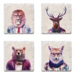 Sophisticated beasts coaster set