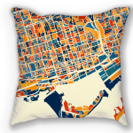 Toronto map pillow