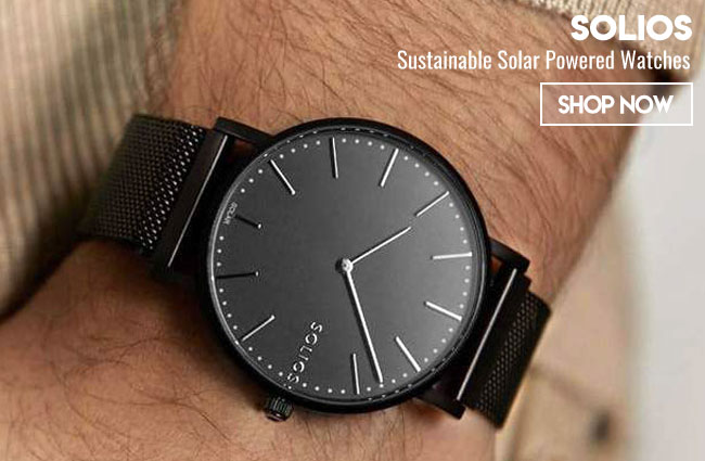 Solios offers elegant solar-powered and eco-responsible watches
