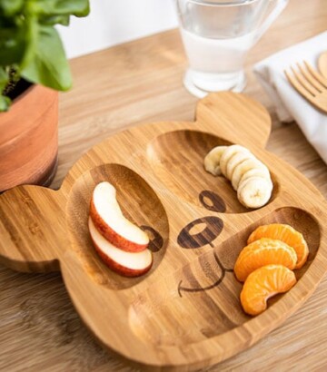 Bamboo baby plate (with suction)