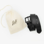 Black leather belt - 1.5