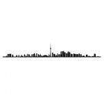 Toronto City silhouette art