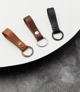 Customizable loop keychain – Leather