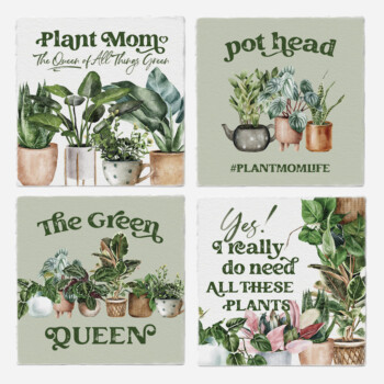 Plant Mom Coaster Set