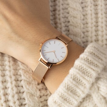 Solar Powered Watch – Mini Rose Gold Solar Watch