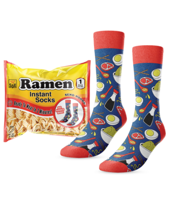 Instant Ramen Noodle Socks