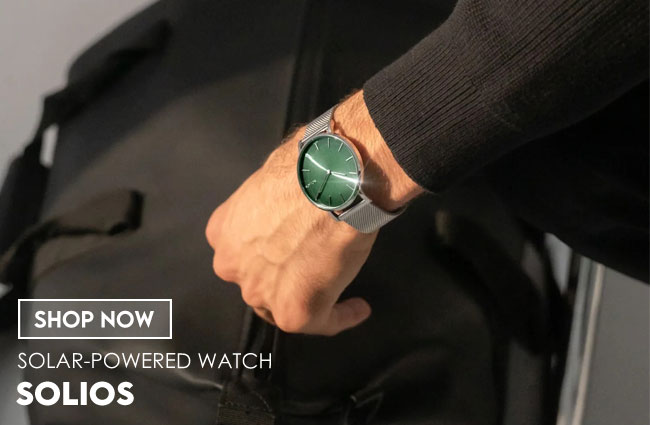 Solar watch for men to offer as a gift on Father's Day