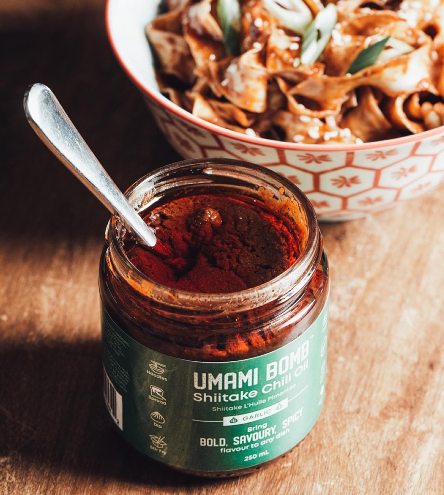 Roasted Garlic Shiitake Chili Oil