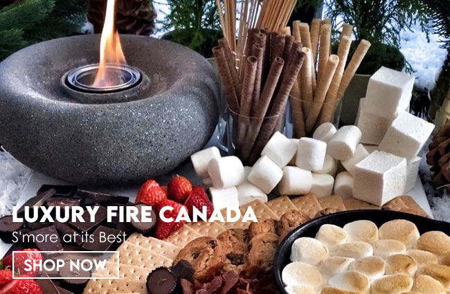 Tabletop fire S'more with Luxury Fire Canada