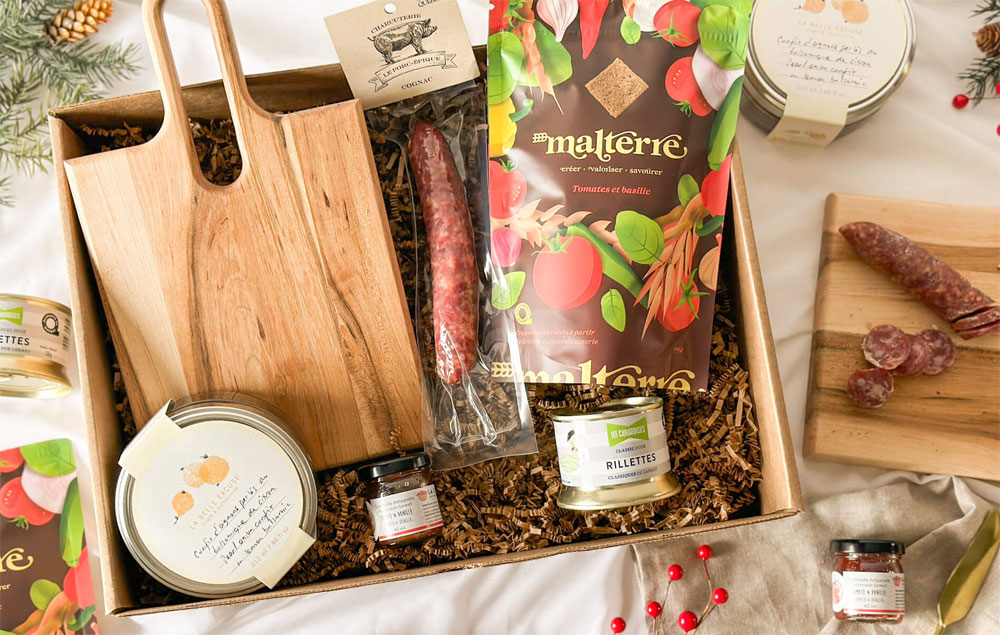This Happy hour box is full of Canadian products that makes good retirement gift ideas