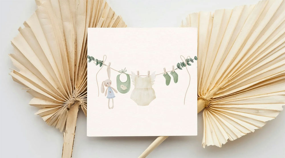 Baby shower greeting card