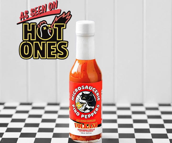 Volkano hot sauce as seen on the Hot Ones