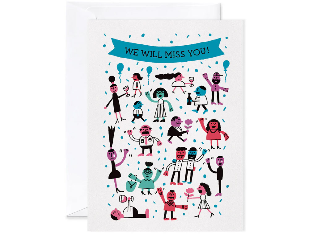 We will miss you Giant card is perfect to offer as a retirement gift