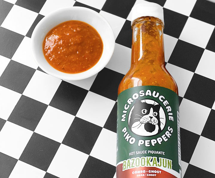 Bazookajun hot sauce from Piko Peppers