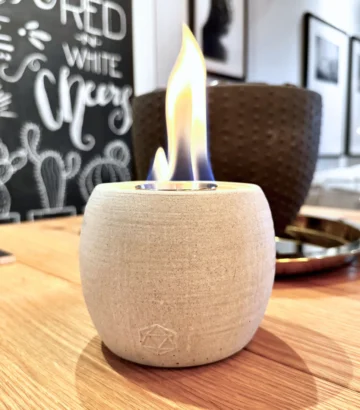 Concrete mini fireplace