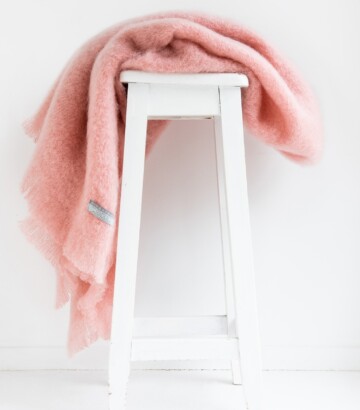 Windermere Mohair Throw Blanket in Dusk